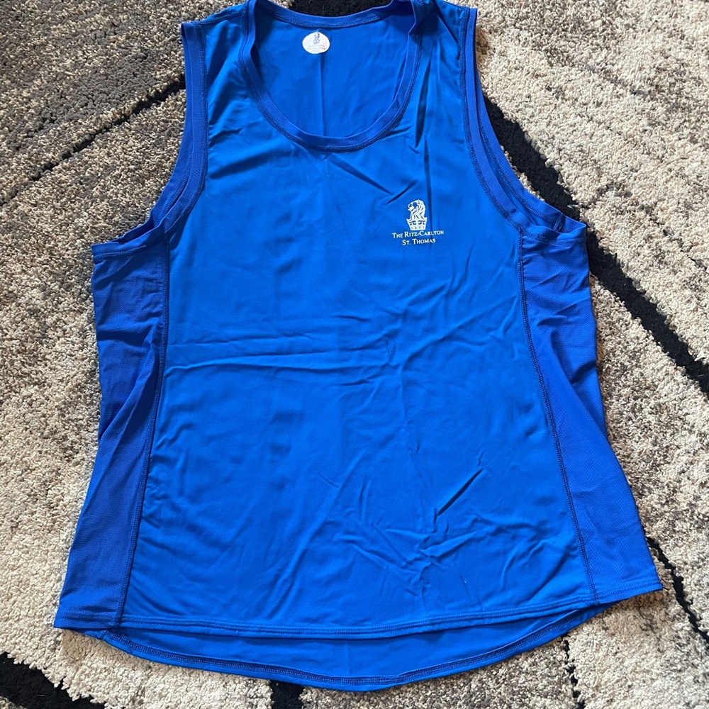 Women's Blue XL OceanTec Sleeveless Top Golf Ritz Carlton St. Thomas